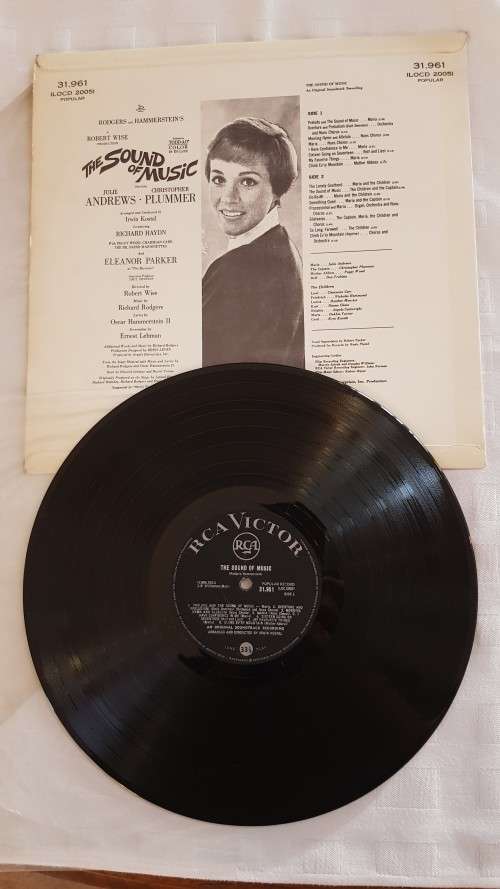 Vintage Vinyl Music LP Records. Title: The Sound of Music  (Roger and Hammerstein) -Original Sound
