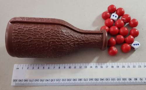 Vintage billiards shaker bottle.  Pool tally shaker bottle