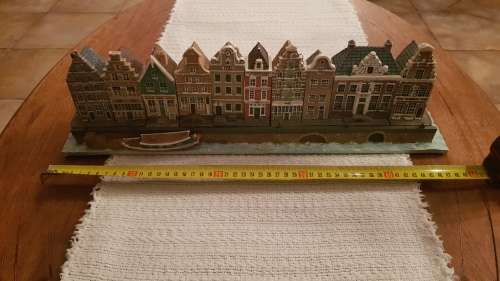 Vintage Miniture Dutch Blokker Houses. Circa 1996. Set of 10x Amsterdam Canal Houses