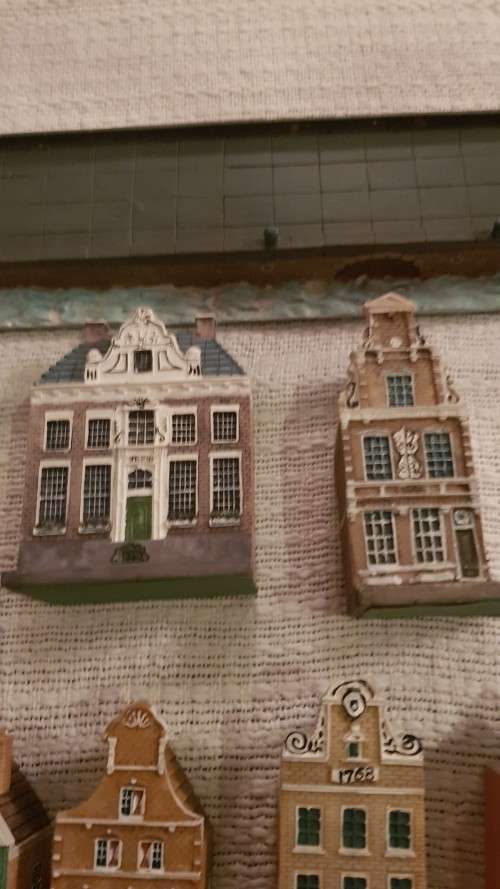 Vintage Miniture Dutch Blokker Houses. Circa 1996. Set of 10x Amsterdam Canal Houses