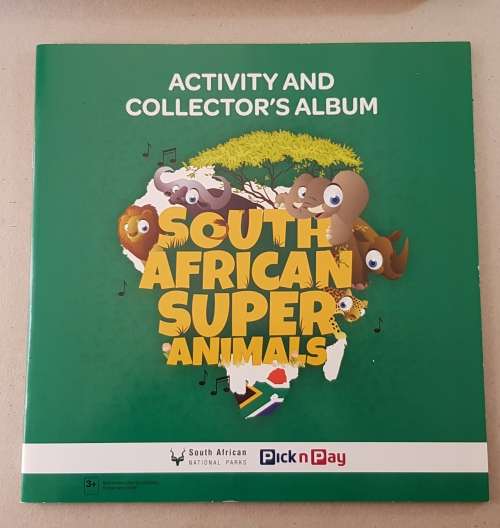 Card Albums: Pick n Pay South African Super Animals plus a few doubles and a few of the error cards