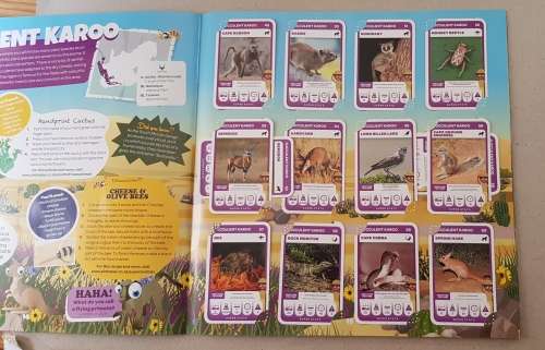 Card Albums: Pick n Pay South African Super Animals plus a few doubles and a few of the error cards