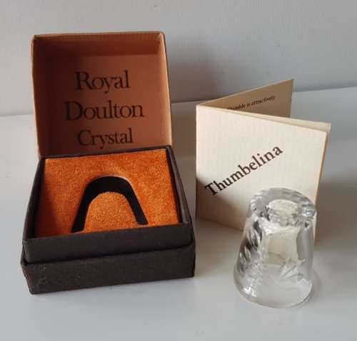 A Royal Doulton Chrystal collectors thimble in original presentation box.