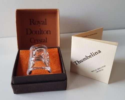 A Royal Doulton Chrystal collectors thimble in original presentation box.