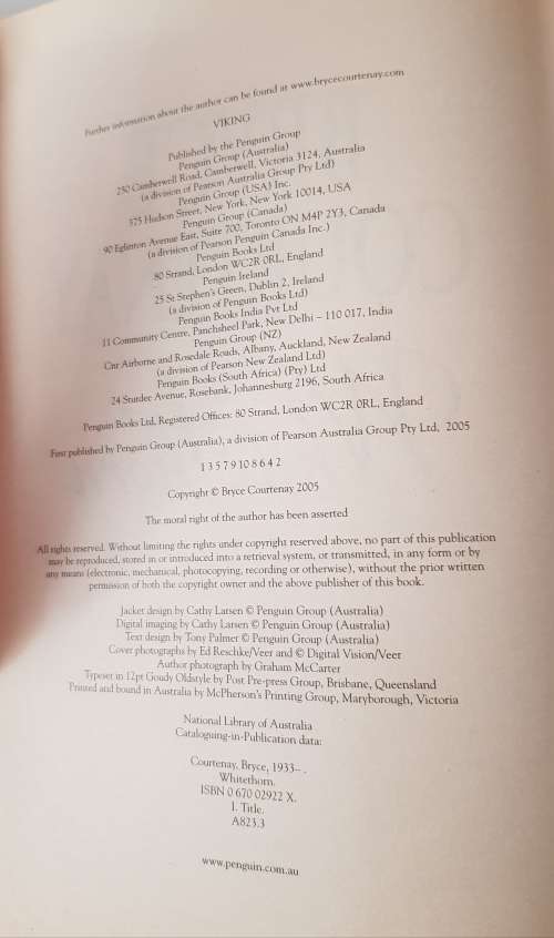 White Thorn  Bryce Courtney