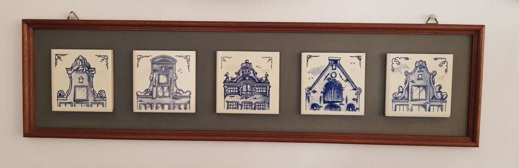 Vintage Classic Blue Delft Dutch Tiles - KLM Business Class Souvenir 1980s