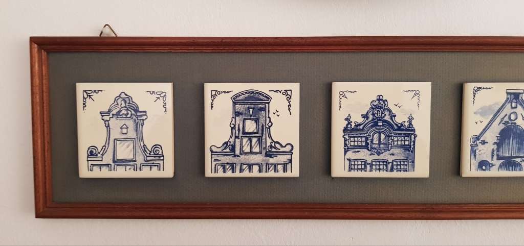 Vintage Classic Blue Delft Dutch Tiles - KLM Business Class Souvenir 1980s