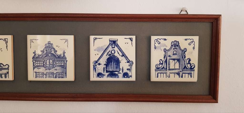 Vintage Classic Blue Delft Dutch Tiles - KLM Business Class Souvenir 1980s