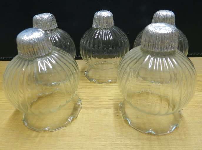 Antique fine glass Candelabra Bobeches from Holland