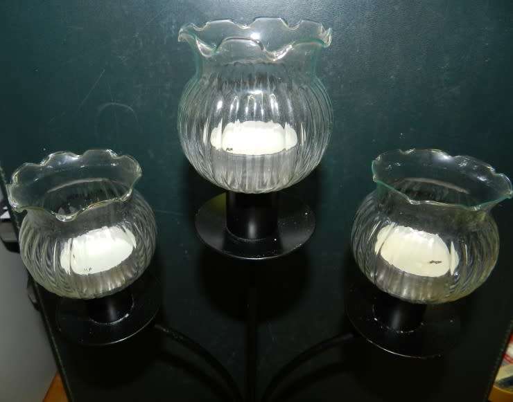 Antique fine glass Candelabra Bobeches from Holland