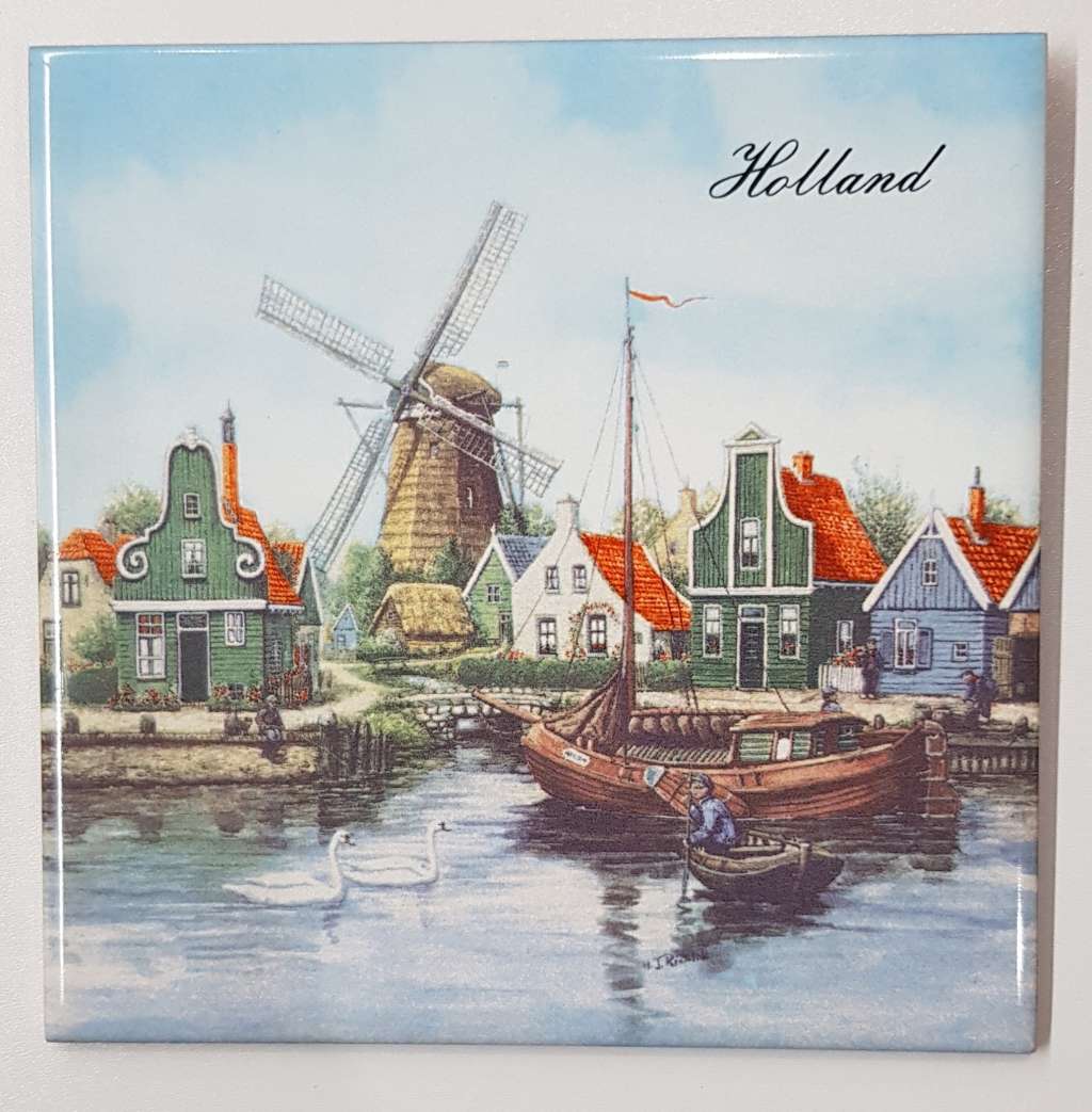 Dutch Wall Tile  Hand decorated by Ter Steege Holland
