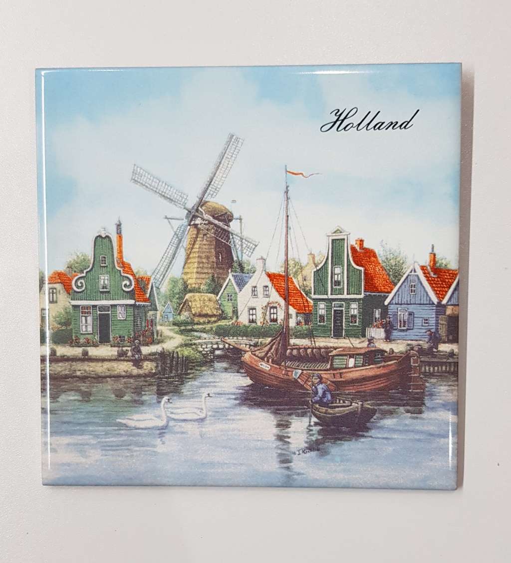 Dutch Wall Tile  Hand decorated by Ter Steege Holland