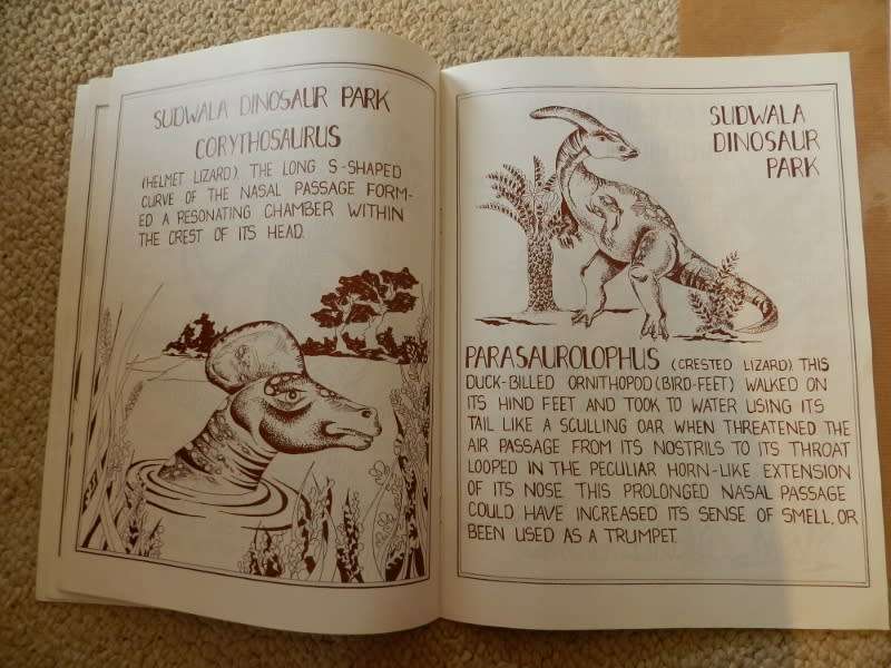 Sudwala Dinosaur Park souvenir:  Consists of Sudwala Park Booklet