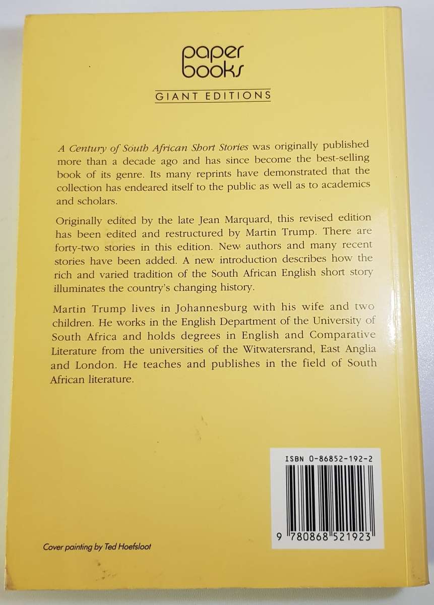 A Century of South African short stories  Editors Martin Trump and Jean Marquard.