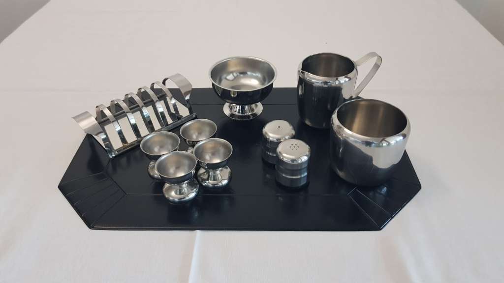 Vintage Stainless Steel Breakfast set.