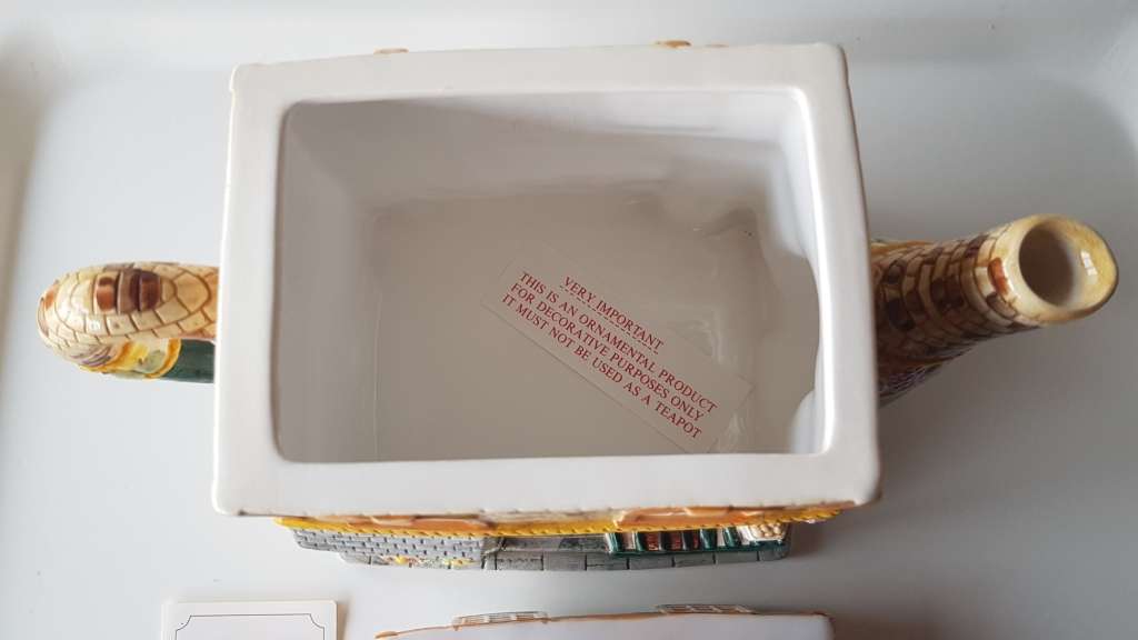 VINTAGE - THE VILLAGE NOVELTY TEAPOT COLLECTION BY ANNIE ROWE.  A Collector`s item.