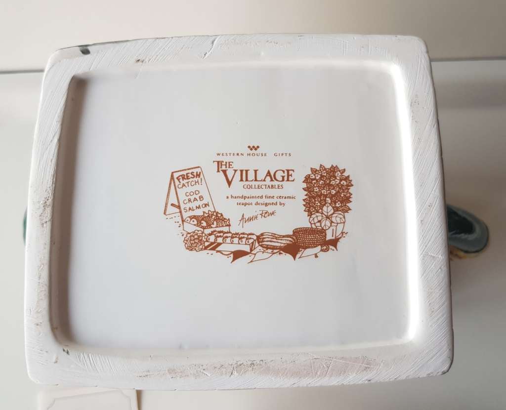 VINTAGE - THE VILLAGE NOVELTY TEAPOT COLLECTION BY ANNIE ROWE.  A Collector`s item.