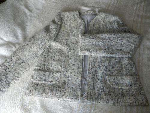 Ladies Winter lined Jacket. Combined colours: Blue, white, brown