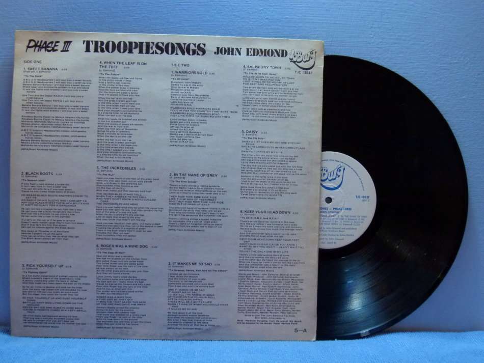 TROOPIESONGS Phase III  -  John Edmond  -  SA Pressing