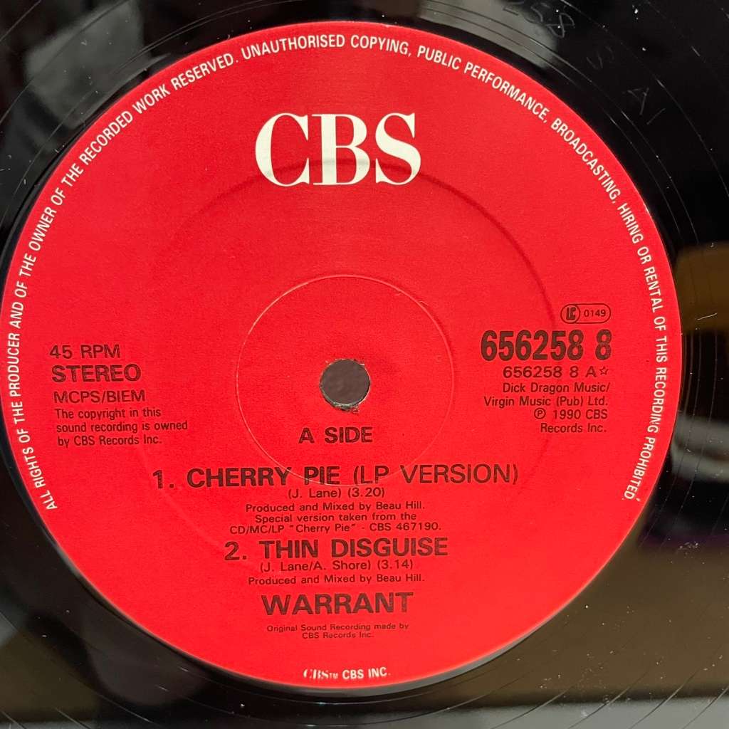WARRANT - Cherry Pie [ VG+/ VG+]