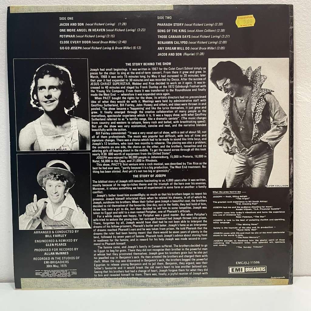 RICHARD LORING - Joseph And The Amazing Technicolor Dreamcoat [ VG / VG]