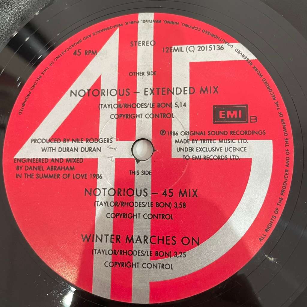 DURAN DURAN - Notorious[ VG+ / VG+ ]