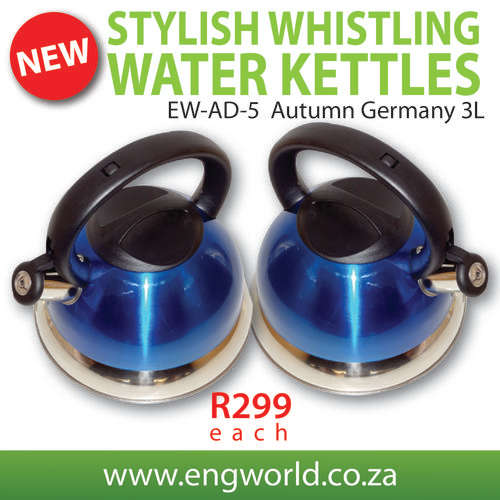 BLUE WHISTLING WATER KETTLE (3L)