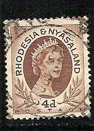 Rhodesia & Nyasaland 1954 4d Queen Elizabeth II