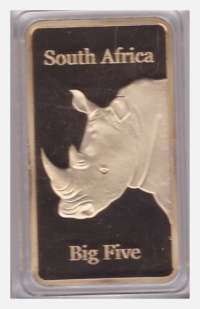Big Five - Rhino 1oz Gold Clad