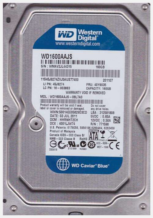 160 GIG WD SATA desktop HDD 3.5