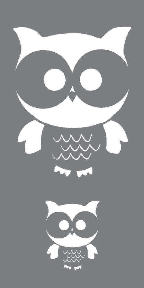 Owl set 1 -  Art Stencil, Mask, Template