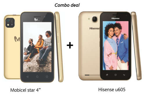 Mobicel star  + Hisense u605 Combo deal