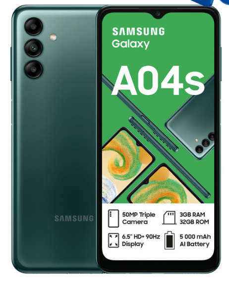 Samsung Galaxy A04s 32GB LTE Dual Sim - Green Vodacom network (Brand new & sealed)