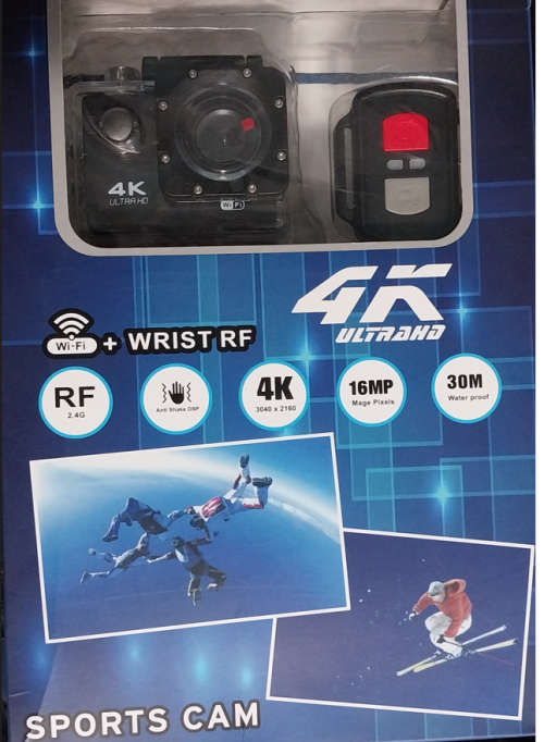 Sports Cam - 4K Ultra HD 30M Water Resistant Camera