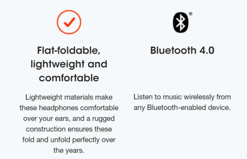 JBL 450 BT Bluetooth wireless stereo headset - Orange/Black (Brand new sealed)