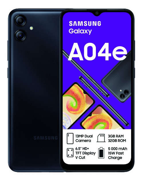 Samsung A04e - Dual SIM Black 32 GB - NL Vodacom network (Brand new sealed)