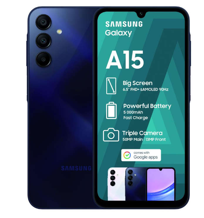 Samsung Galaxy A15 Dual Sim 128 GB - Blue Black (Brand new Sealed)
