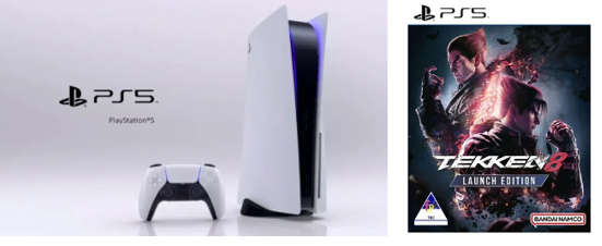 PS5 Bluray Disc Edition - 1 controller + Tekken 8 Launch Edition bundle (Brand New and sealed!!!)