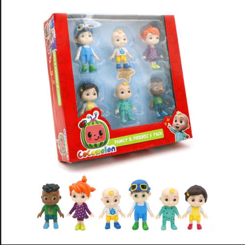 CoComelon Official Friends and Family, 6 Figure Pack - 3 Inch Character Toys