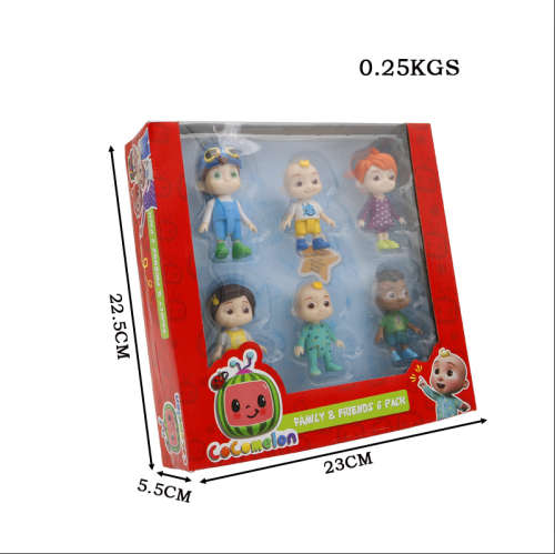 CoComelon Official Friends and Family, 6 Figure Pack - 3 Inch Character Toys