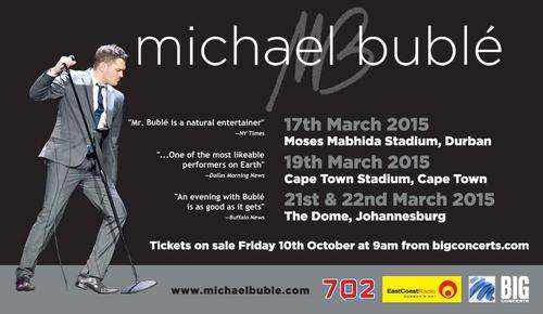 Michael Buble - Jhb 21 March 2015
