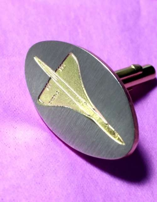 ### British Airways Concorde G-BOAG Cufflinks ###