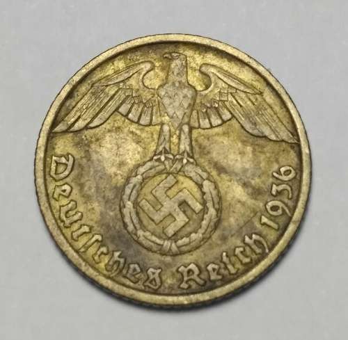 1936(A) 5 REICHSPFENNIG - Germany - THIRD REICH.     !!! DIAMONDS FOUND !!!