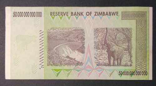 50 TRILLION DOLLARS | 2nd Highest Denomination Note in History | Reserve Bank of Zimbabwe |