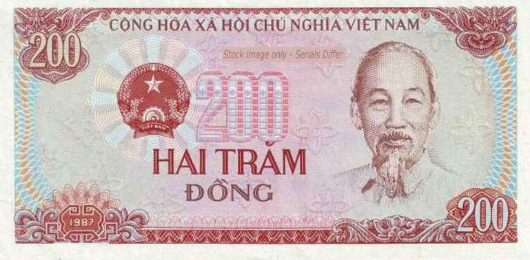 Vietnam 200 Dong 1987 UNC