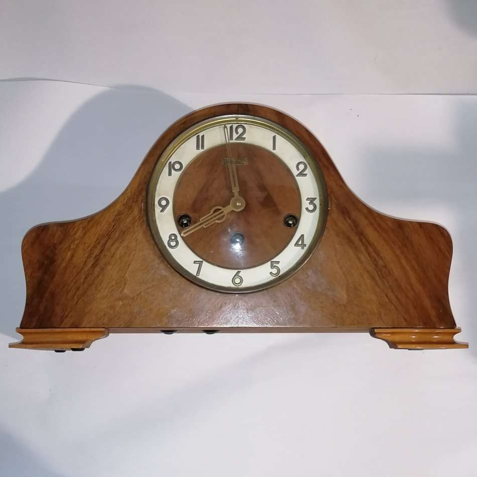 VINTAGE HERMLE 10 DAY MANTLE CLOCK - DESK CLOCK - FIREPLACE CLOCK - BEAUTIFUL CHIME - WORKING
