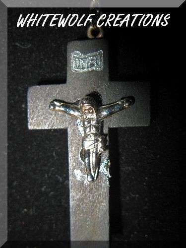 81 CM BLACK WOOD ROSARY