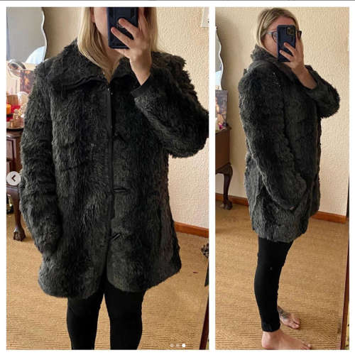 Cute Shaggy Gray Coat