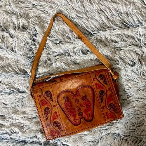 A Vintage Leather Bag from India