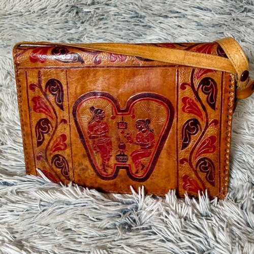A Vintage Leather Bag from India